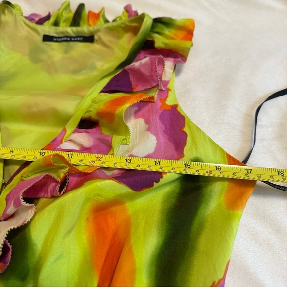 ANDREW MARC Bright Floral V-Neck Dress - Picture 7 of 9